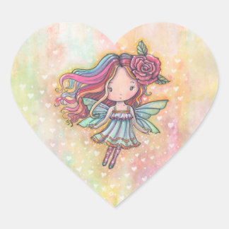 Little Heart Fae Fairy Fantasy Illustration  Sticker