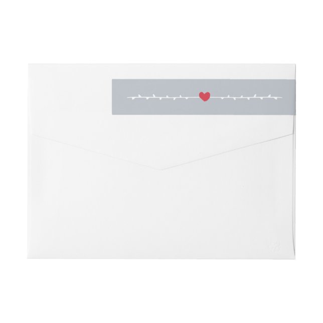 Little Heart Holiday Wrap Around Labels (Back)
