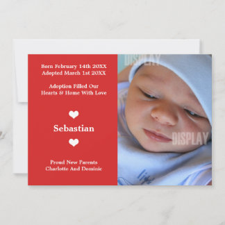 Little Heart New Baby Adoption Announcement