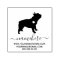 Little Heart Silhouette Elegant French Bulldog
