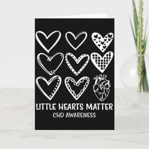 Little Hearts Chd Disease Awareness Heart Warrior  Card