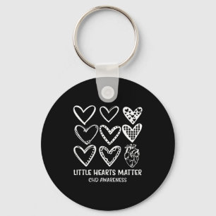 Little Hearts Chd Disease Awareness Heart Warrior Keychain