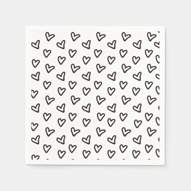 Little Hearts Cocktail Napkin (Front)
