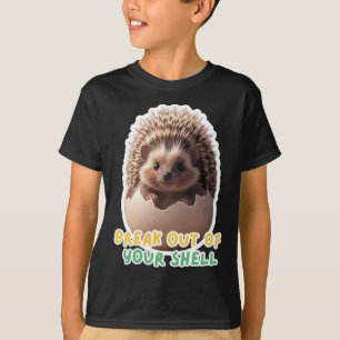 Little Hedgehog@break Out Of Your Shell Sticker  T-Shirt