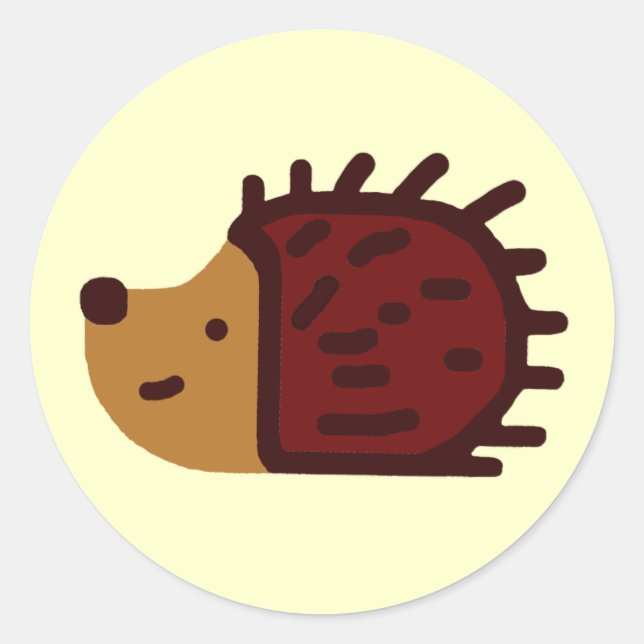 Little Hedgehog! Classic Round Sticker (Front)