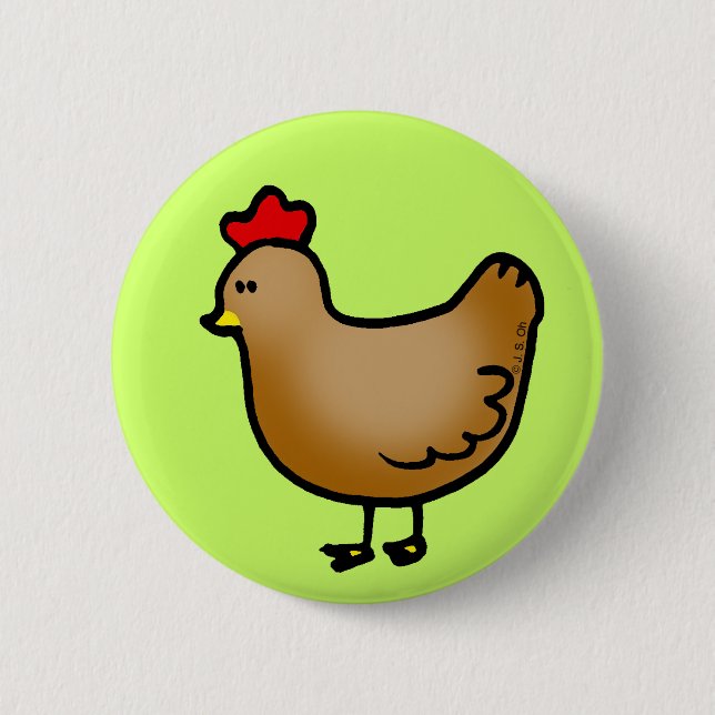 Little hen 2 inch round button (Front)