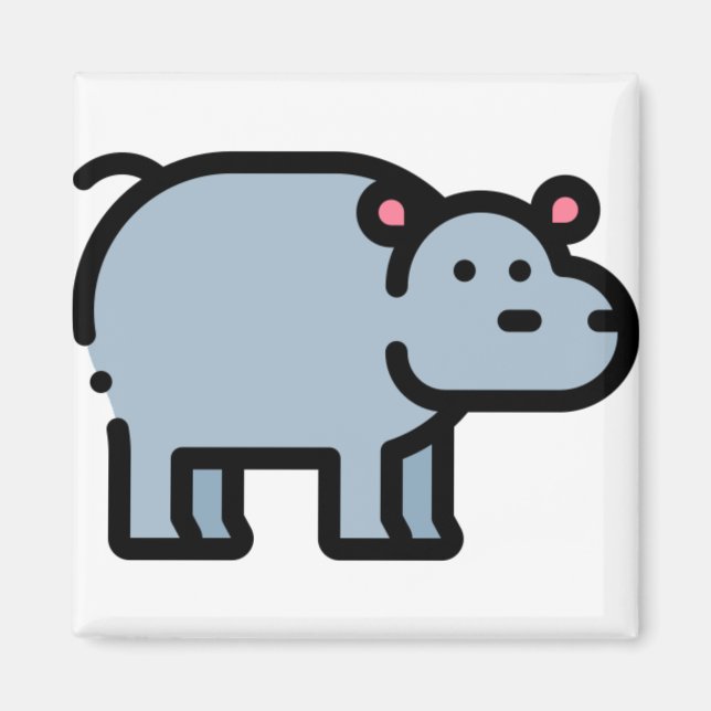 Little Hippopotamus Magnet (Front)