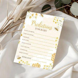 Little Honey Baby Predictions Game Card