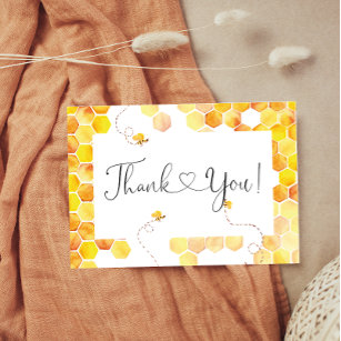 Little honey bee baby shower thank you cards