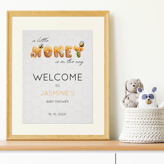 Little Honey Bee Baby Shower Welcome Sign (Creator Uploaded)