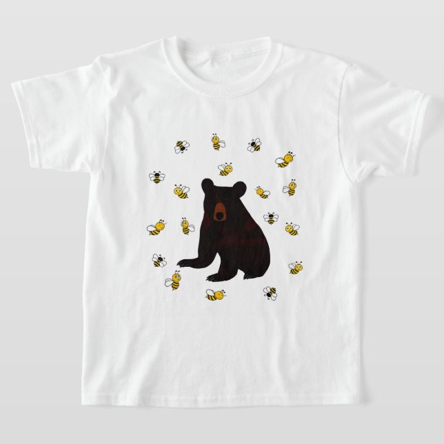 Little Honey Bee Bear T-Shirt (Laydown)