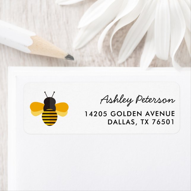 Little Honey Bee Birthday Party Label (Insitu)