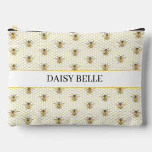 Little Honey Bee On The Way Yellow Baby Shower Accessory Pouch