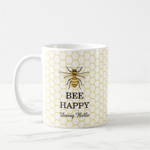 Little Honey Bee On The Way Yellow Baby Shower Coffee Mug