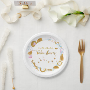Little Honey Bee Theme Baby Shower  Paper Plate