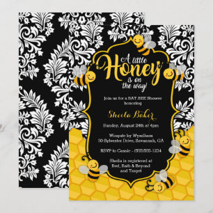 Little Honey - Bee Themed Baby Shower Invitation