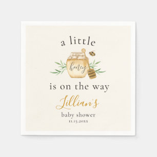 Little Honey Is On The Way Bee Baby Shower Napkin