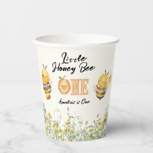 Little Honey To Bee One Wildflower 1st Birthday Paper Cups
