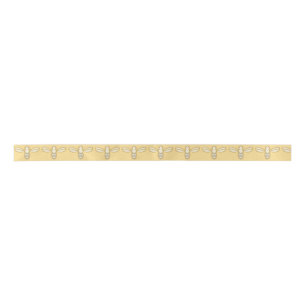 Little Honeybees on Honey-Yellow Satin Ribbon 