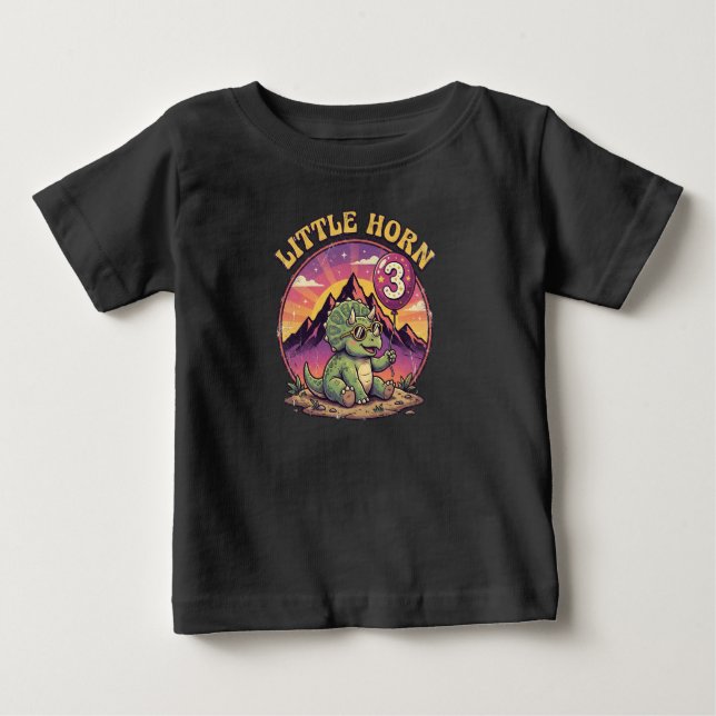Little Horn Retro Dino Tee  (Front)