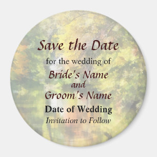 Little House by the Stream in Autumn Save the Date Magnet