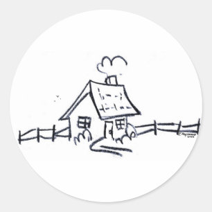 LittLe hOuSe Classic Round Sticker