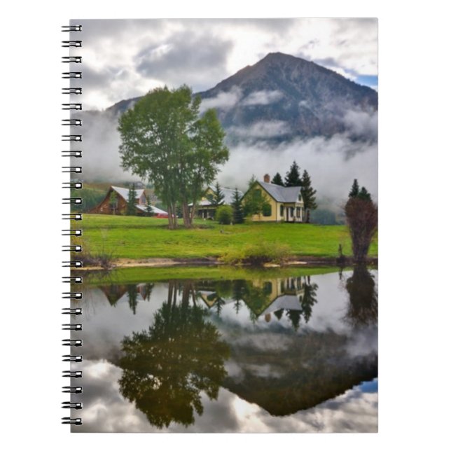 Little House in Mist on Lake Notebook (Front)