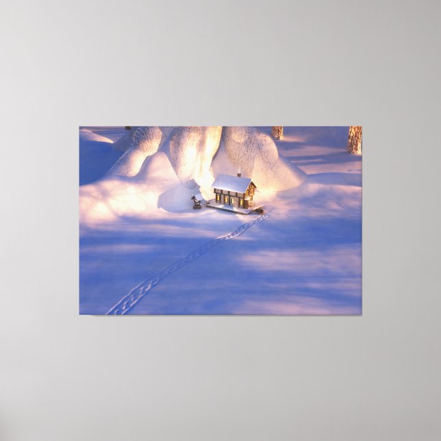 Little House in the Snow Canvas Print (Front)