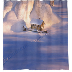 Little House in the Snow Shower Curtain