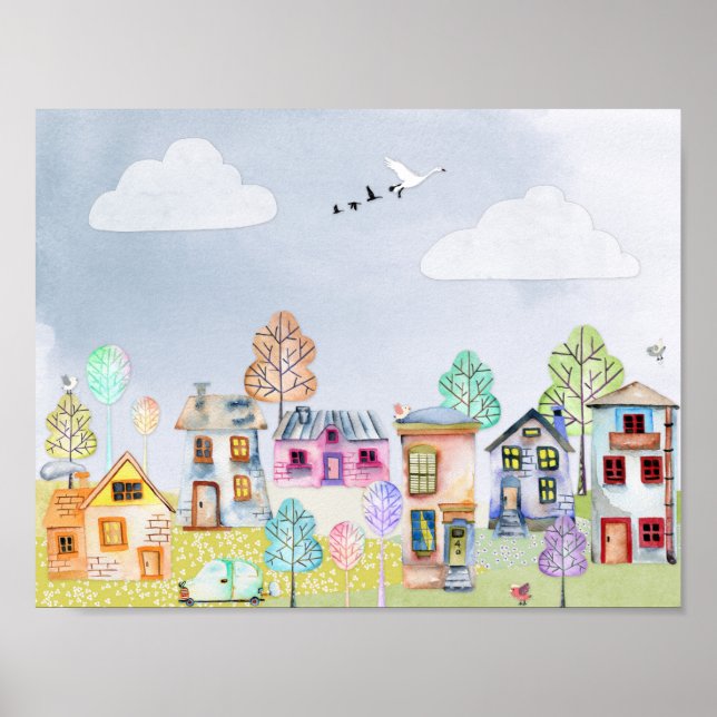Little house landscape poster (Front)