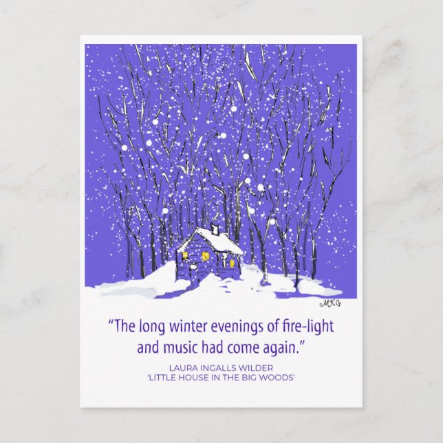 Little House on the Prairie Hand -Drawn Art Postcard (Front)