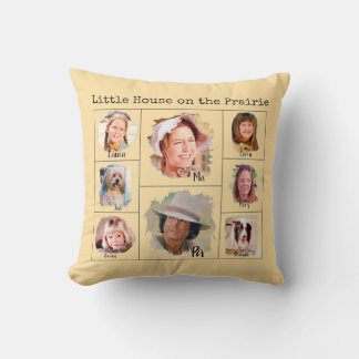 Little House on the Prairie Ingalls Family Throw Pillow