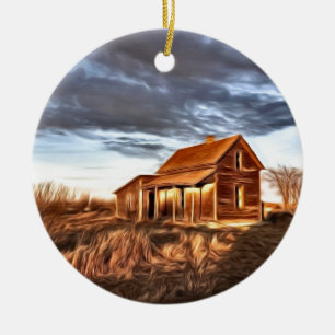 Little House on the Prairies Ceramic Ornament