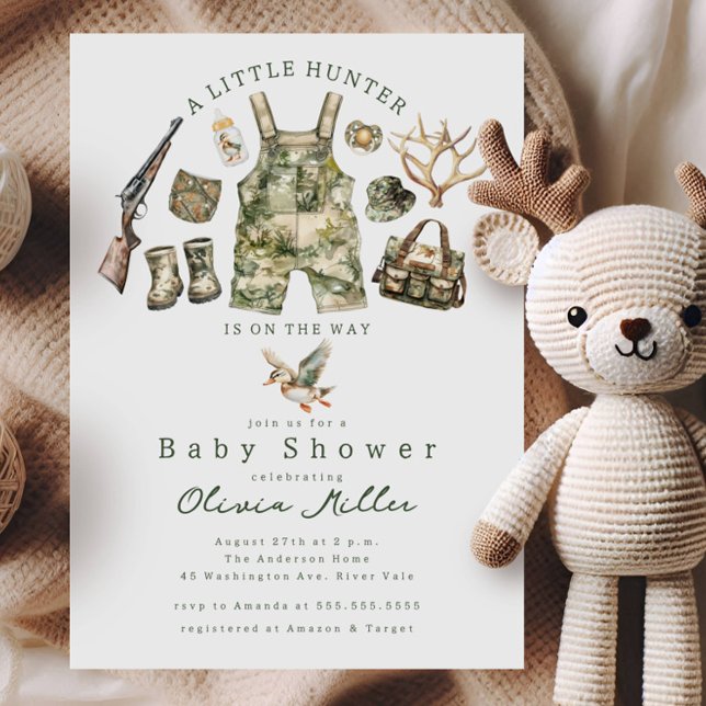 Little Hunter Baby Shower Invitation (Créateur téléchargé)