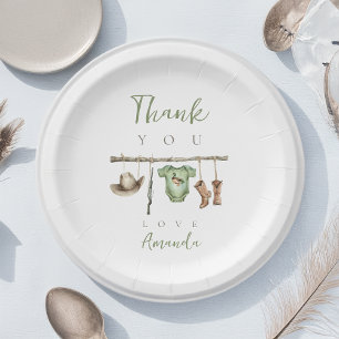 Little Hunter Baby Shower Paper Plate