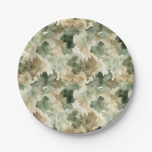Little Hunter Duck Deer Hunting Camo Boy Paper Plate