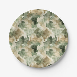 Little Hunter Duck Deer Hunting Camo Boy Paper Plate