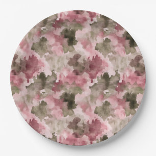 Little Hunter Duck Hunting Camo Girl Baby Shower Paper Plate