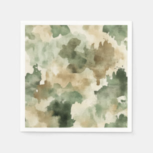 Little Hunter Duck or Deer Hunting Camo Boy Napkin