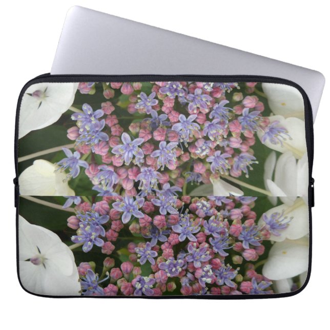 Little Hydrangea Flowers Pattern Laptop Sleeve (Front)