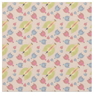 Little insect moth illustration light pattern fabric