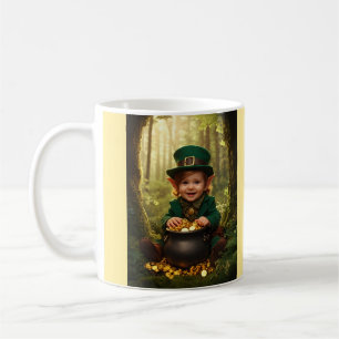Little Irish Leprechaun & Gold Cauldron Coffee Mug