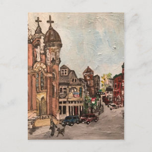 Little Italy, Cleveland Ohio Peinture sur carte po