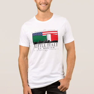 Little Italy of Denver Classic Logo WHITE Tri-Blend Shirt