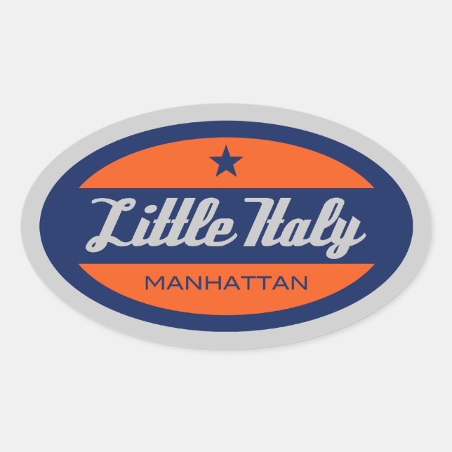 Little Italy Oval Sticker (Front)