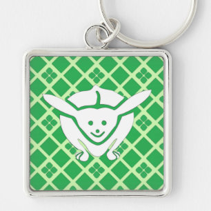 Little Japanese rabbit, green Keychain