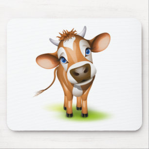 Little jersey cow mouse pad