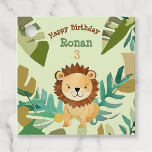 Little Jungle Prince Lion Birthday Favour Tags