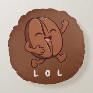 Little Kaka – Powered by Coffee Round Pillow