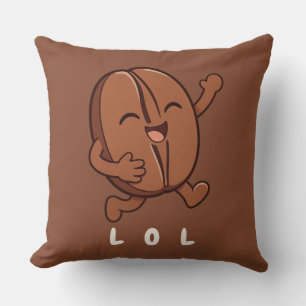 Little Kaka – Powered by Coffee Throw Pillow